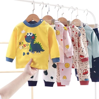 Conjunto de ropa interior de los niños pijamas de algodón nuevo bebé otoño ropa de calefacción pantalones niños ropa de hogar equipo de los niños (5)