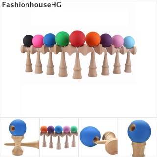 fashionhousehg 1 pieza kendama juego tradicional japonés hábil juguete de madera pelota de pintura de goma venta caliente