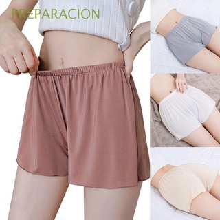 PREPARACION Hot Selling Women Shorts Loose Sleep Bottoms Summer Safety Pants Thin Silky Home Nightgown Soft Breathable Plus Size Outwear/Multicolor