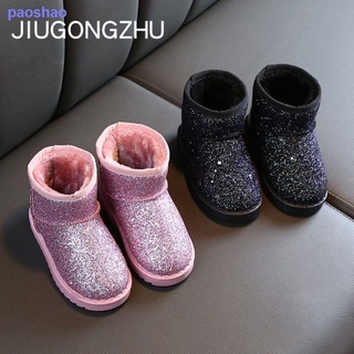 niñas botas de nieve 2021 invierno nuevo antideslizante de suela suave botas de algodón niños botas de nieve zapatos de bebé botas cortas zapatos de moda