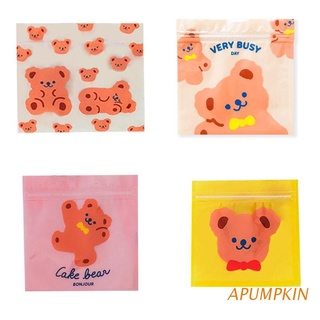apumpkin 100pcs bolsa de protección de plástico de dibujos animados sellado ziplock bolsa de embalaje