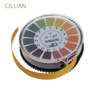 GILLIAN 1-14 PH Paper Saliva Alkaline Acid PH Urine Water Litmus Gardening Round 5m Testing Indicator/Multicolor
