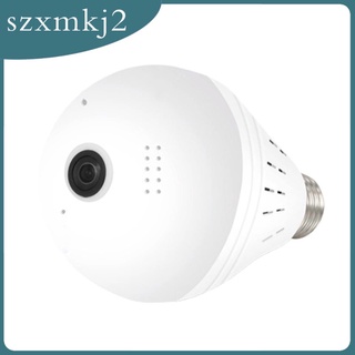 [shasha] cámara de seguridad de bombilla inteligente 960p, cámara wifi panorámica interior/exterior inalámbrica de vigilancia de vídeo cámara ip para bebé/mascota (2)