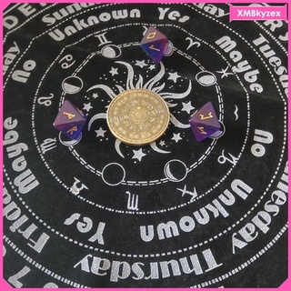 [[YZEW]] Velvet Board Game Astrology Divination Tarot Tablecloth Triple Moon Pentagram Altar Cloth Oracle Card Pad Tarot Card