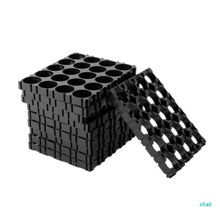 shak 10x 18650 batería 4x5 célula espaciador irradiante shell pack plástico soporte de calor negro