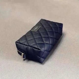 xiaoxiang regalo negro rombo bolsa de cosméticos bolsa de almacenamiento bolsa de cremallera bolsa portátil de gran capacidad femenina (3)