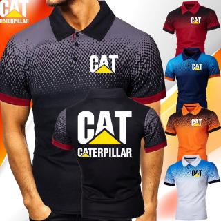 Nuevo verano para hombre degradado 3D puntos impresión de moda personalidad Polo camisetas Tractor Caterpillar logotipo impreso camisas Slim Fit solapa Polo camisas