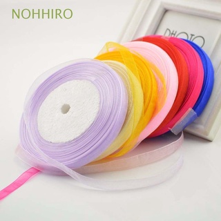 nohhiro 12 mm cintas diy ropa de costura organza cinta de regalo accesorios de navidad 50 yardas tela de cumpleaños satén cinta/multicolor