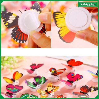 [xmappfzp] paquete de 10 luces de mariposa coloridas 3d led mariposa luz decorativa de pared luz de noche para casa, habitación, fiesta, jardín