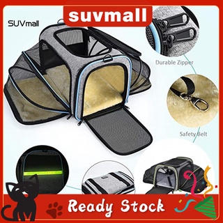 [SU] Lightweight Dog Carrier Compact Expandable Pet Carrier Supplies Easy to Carry for Travel
