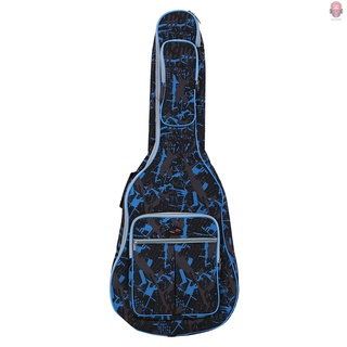 600D resistente al agua Oxford tela camuflaje azul doble costura correas acolchadas Gig Bag guitarra caso de transporte para guitarra acústica clásica popular de 40 pulgadas (9)
