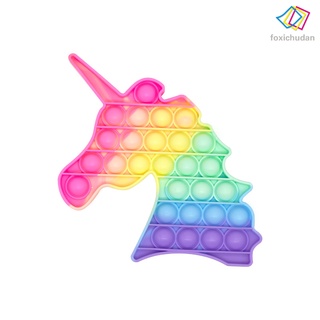 nuevo arco iris pop it redondo fidget niños juguete empuje burbuja alivio del estrés (6)