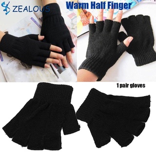Zealous 1 Par guantes sin Dedos De malla Elástica cálida Para Ciclismo/invierno/Uso Externo