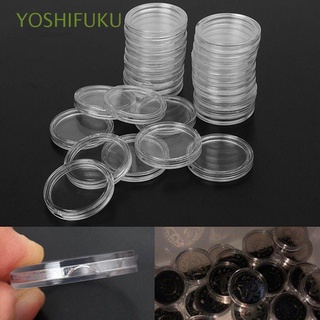yoshifuku - caja de almacenamiento de monedas acrílica (10 unidades, 30 mm), color multicolor