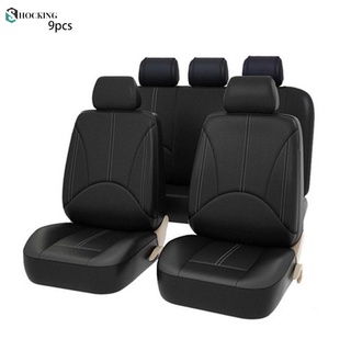 9 unids/set universal funda de asiento de coche cojín interior del coche accesorios auto protectores de asiento impermeable a prueba de polvo cubierta de asiento de coche