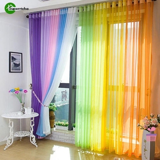 [NEW Home Floral Tulle Voile Door Window Curtain Drape Panel Sheer Scarf Valances]