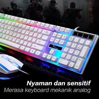 Paquete de teclado y ratón RGB para juegos y teclado USB para juegos con LED RGB