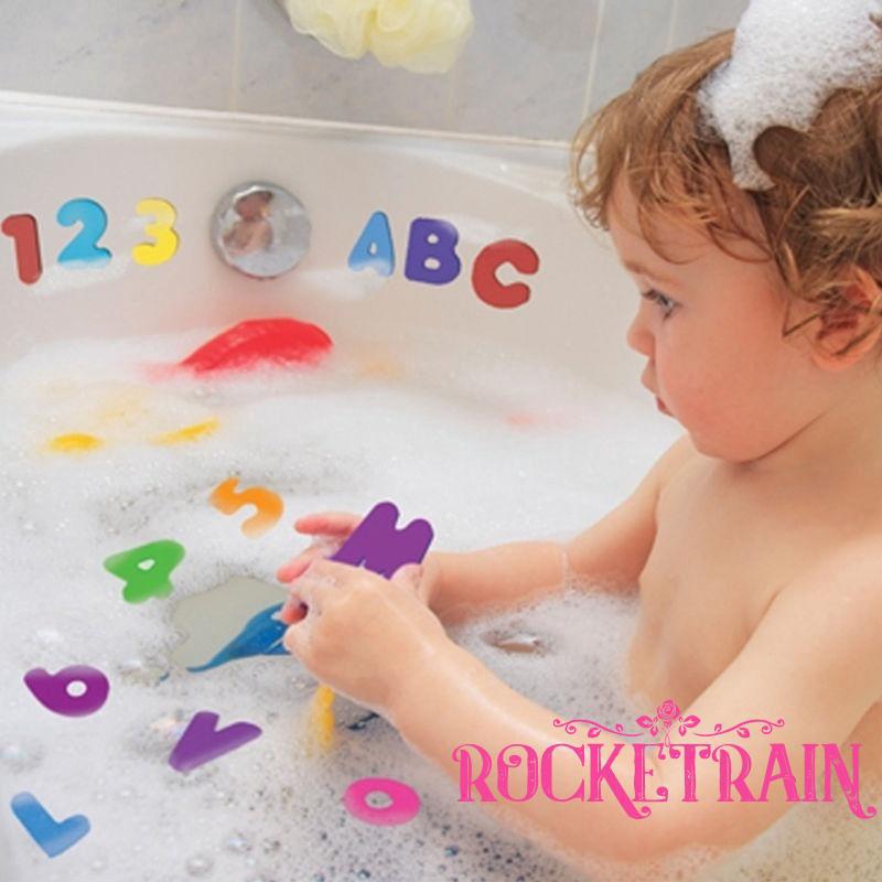 RIR-36pcs bebé niños niños flotante baño bañera juguetes letras de espuma (2)
