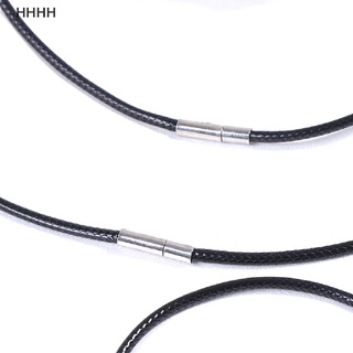 [WYL] Cadena de encaje de cuerda de cera de cuero negro de 3 mm con hebilla giratoria de acero inoxidable **