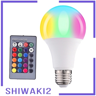 [shiwaki2] bombilla e27 rgb de color remoto led bombilla de luz que cambia de color bombillas 3w rgb