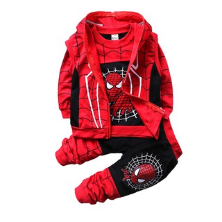 2020 nuevo bebé spiderman conjuntos de ropa de algodón deporte traje para niños ropa de primavera trajes de niños ropa 3pcs conjunto otoño mono otoño (3)