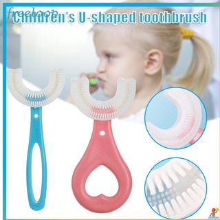 cepillo de dientes en forma de u de silicona suave cepillo de cabeza 360 oral limpieza de dientes para niños pequeños