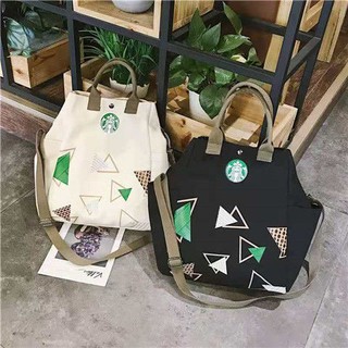 starbucks bolso de lona 2019 nueva moda coreana bolso de mensajero bolso de hombro único estudiante bento bolsa