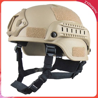 Casco protector, casco protector ABS ajustable con rieles laterales y dispositivo de fijación NVG, Unisex deportes al aire libre juegos