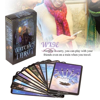 WX9E 1 caja 78 cartas bruja Tarot baraja futuro destino indicador pronóstico tarjetas juego de mesa MY (1)