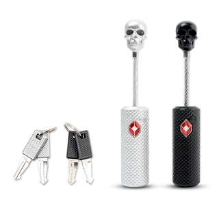 LESLIE Skull Secure Lock combinación candado con llave TSA maleta para equipaje de equipaje cerradura de viaje/Multicolor (9)
