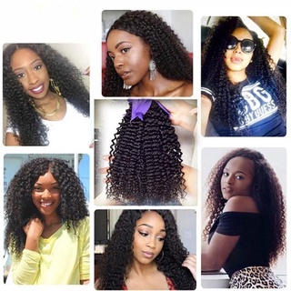 Black Women Brazilian Virgin Afro Kinky Curly Human Hair Weave Extensions