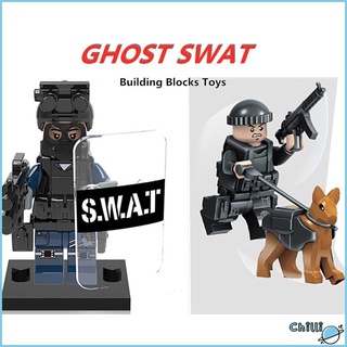 [Chilli] Lego Minifigures Ghost SWAT Fuerzas Especiales Policía Niño Rompecabezas Bloques De Construcción Juguetes