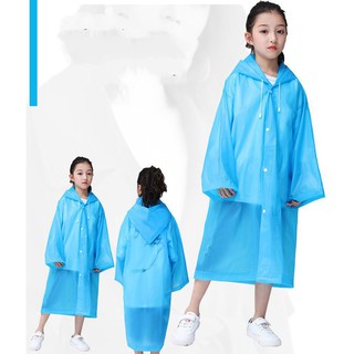 Reusable Children Raincoat Student Outdoor Mountaineering EVA Thickening Children Raincoat Poncho 110cm*55cm (1)