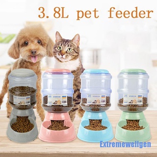 [Extremewellgen] dispensador automático de agua para mascotas, perro, gato, plato de comida, alimentador de 3,8 L
