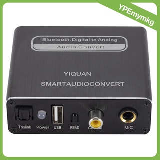 Digital to Analog Audio Converter MP3 WAV WMA Microphone Audio Decoder Digital Optical for Mobile Music Active Speakers