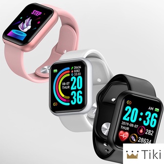yl stock listo smartwatch y68 sport impermeable bluetooth smart watch fitness tracker pulsera podómetro frecuencia cardíaca sueño monitoreo smartwach tiki