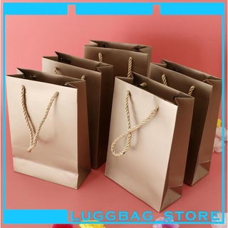 [store] 5 bolsas pequeñas de boda para compras de navidad, con asas, bolsa de papel premium, bolsa de regalo al por menor (5)