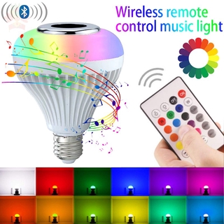 Altavoz Bluetooth Bombillas LED Luz Inalámbrica Control Remoto RGB Lámpara De Música Para El Hogar
