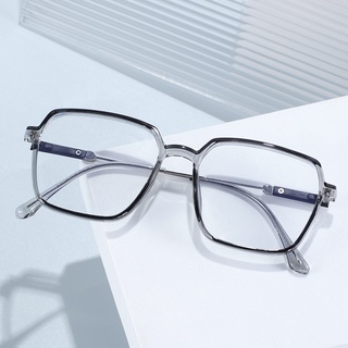 【0°-400° Lentes de miopía: lentes cuadrados de moda coreanas con marco de gafas para mujer TR90 (1)