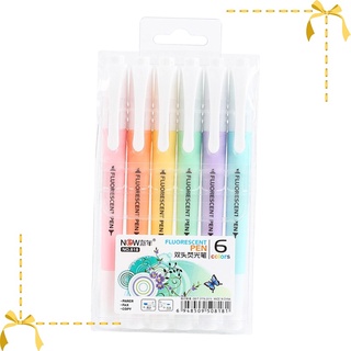 [brbaoblaze2] paquete de 6 rotuladores marcadores de oficina suministros de escritura multicolor rotulador