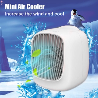 Lc support Mini enfriador de aire USB acondicionador de aire ventilador de refrigeración con 3 velocidades para casa oficina al aire libre