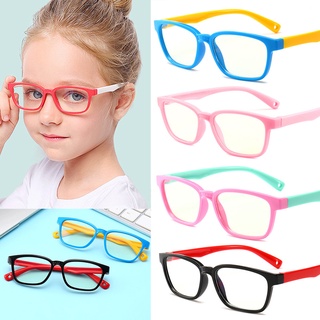 1 pza lentes transparentes para niños anti rayos azules marco de silicón con lente transparente (1)