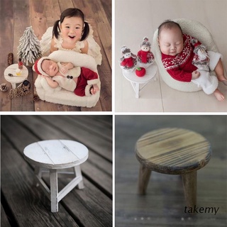 takemy recién nacido fotografía props mini madera mesas de escritorio bebé foto posando madera prop