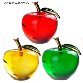 desertwatersky 50/60 mm glaseado k9 cristal apple artesanías de vidrio pisapapeles hogar escritorio decoración dws