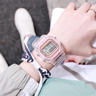 Reloj De pulsera Led Digital deportivo con correa Transparente para mujer