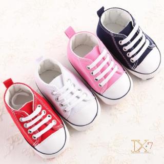 Jx-zapatos para bebé recién nacidos niña niña de mezclilla suela suave para niños