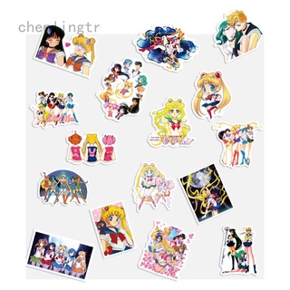 Chenlingtr 100 pzs calcomanías de Sailor Moon Anime niña/calcomanías portátiles/equipaje/Motocicleta/Bicicleta Diy Diy/Vinyl/decoración del hogar