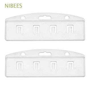NIBEES - funda de plástico para tarjetas de peso ligero, 5 unidades, transparente, duradero, tarjeta de trabajo, tarjeta de visita para tarjetas de identificación de deslizar