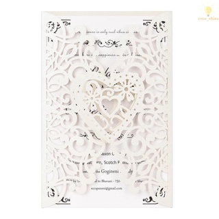 20 pzas de tarjetas de invitación de boda en blanco con hojas de hogar