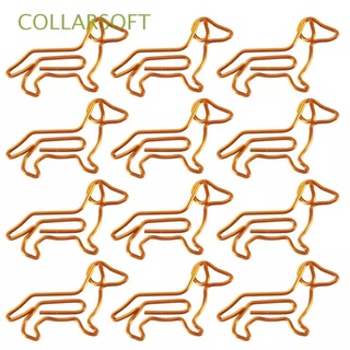 collarsoft lindo dachshund creativo marcador clip clips de papel abrazaderas de papel personalización de dibujos animados en forma especial de animal dorado forma de oro clip de papel